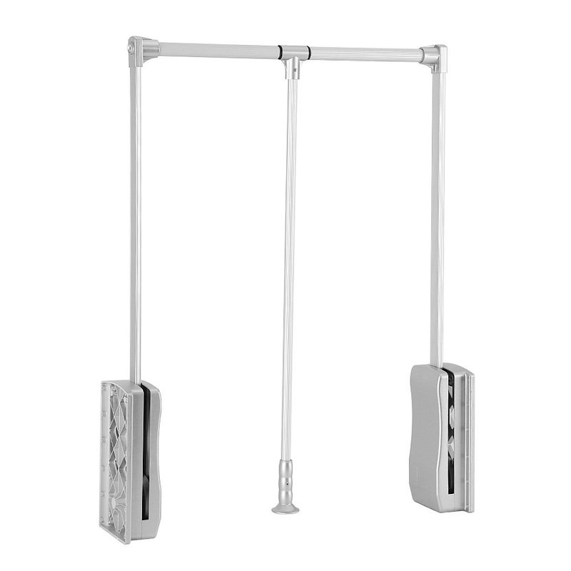 Ejoyous Pull Down Closet Rod, Adjustable Wardrobe Organizer Clothing Rail For Hanging Clothes Heavy Duty Clothes Rod Hanger Soft Return Space Saving for Closet Wardrobe, Adjusted from - Image 1
